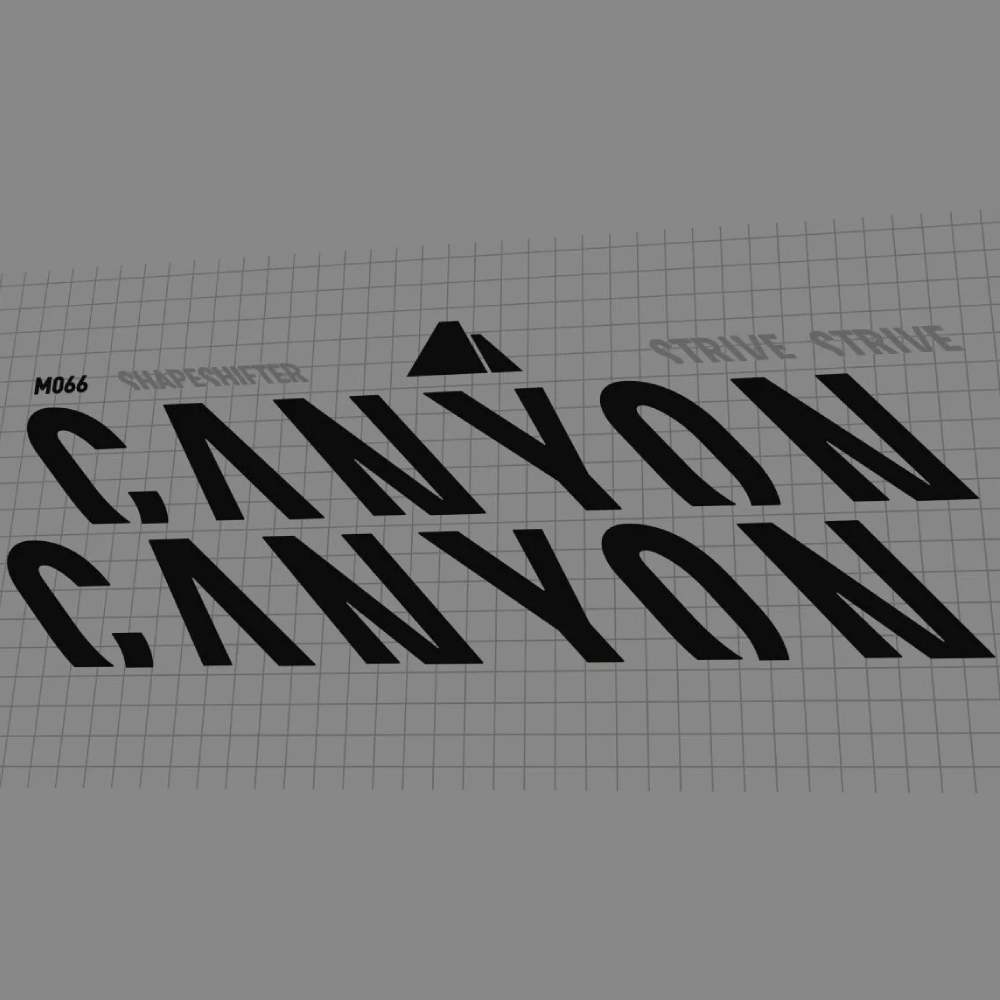 CANYON(キャニオン)STRIVE(ストライブ)フレームステッカーセット(2019-2021/ブラック/シルバー)