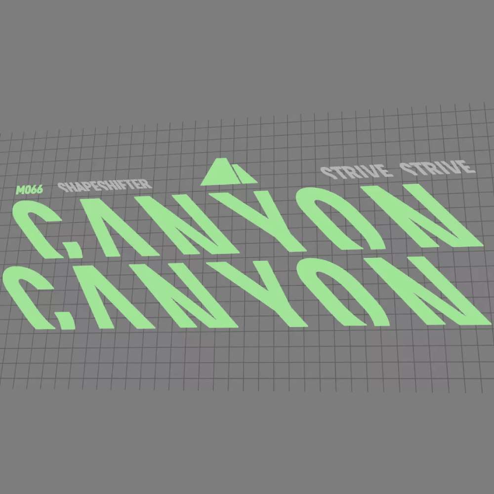 CANYON(キャニオン)STRIVE(ストライブ)フレームステッカーセット(2019-2021/ライトグリーン/グレー)