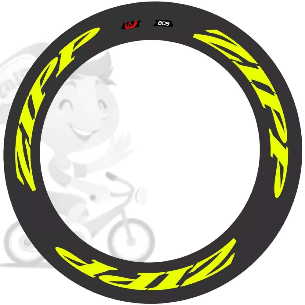 ZIPP(ジップ)808リムステッカーセット(リム2本分/2014/FLUO YELLOW(フルオイエロー))