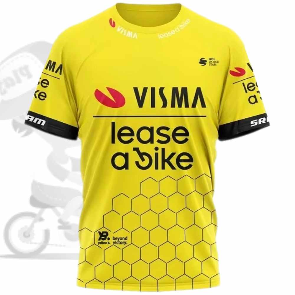 TEAM VISMA(チームヴィスマ)lease a bike(リースアバイク)テクニカルシャツ(2024/イエロー)