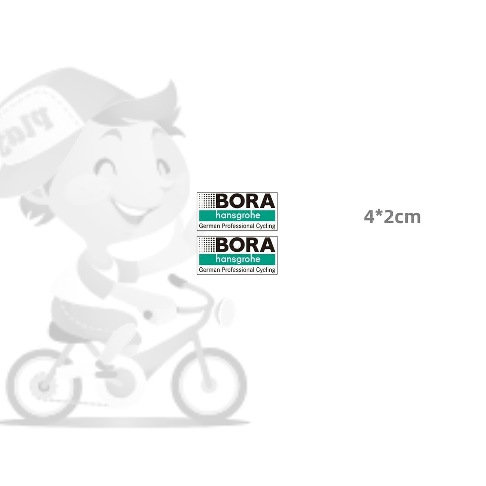 BORA hansgrohe(ボラハンスグローエ)ステッカー(W4/H2/ホワイト)