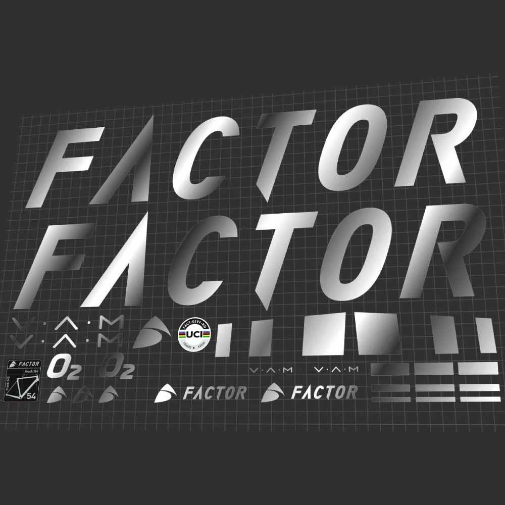 FACTOR(ファクター)O2 VAM(オーツーヴァム)フレームステッカーセット(2019/クローム)