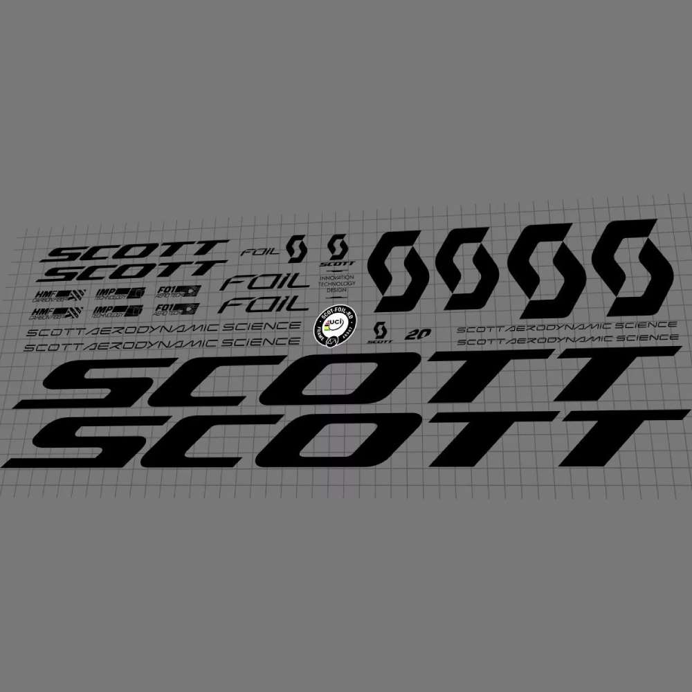 SCOTT(スコット)FOIL(フォイル)フレームステッカーセット(2019/ブラック)