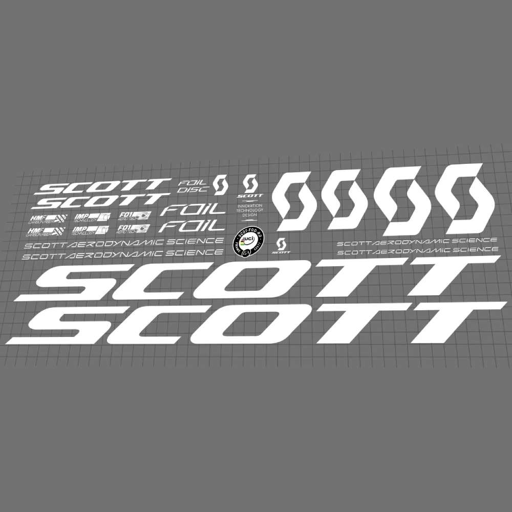 SCOTT(スコット)FOIL(フォイル)フレームステッカーセット(2019/ホワイト)