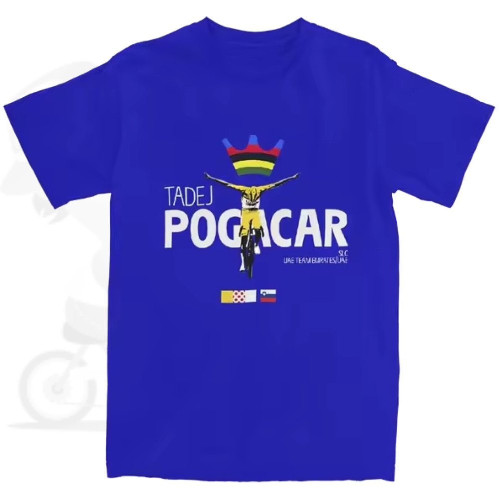 Tadej Pogacar(タディポガチャル)Tour de France(ツールドフランス)優勝記念Tシャツ(2024/限定/ブルー)