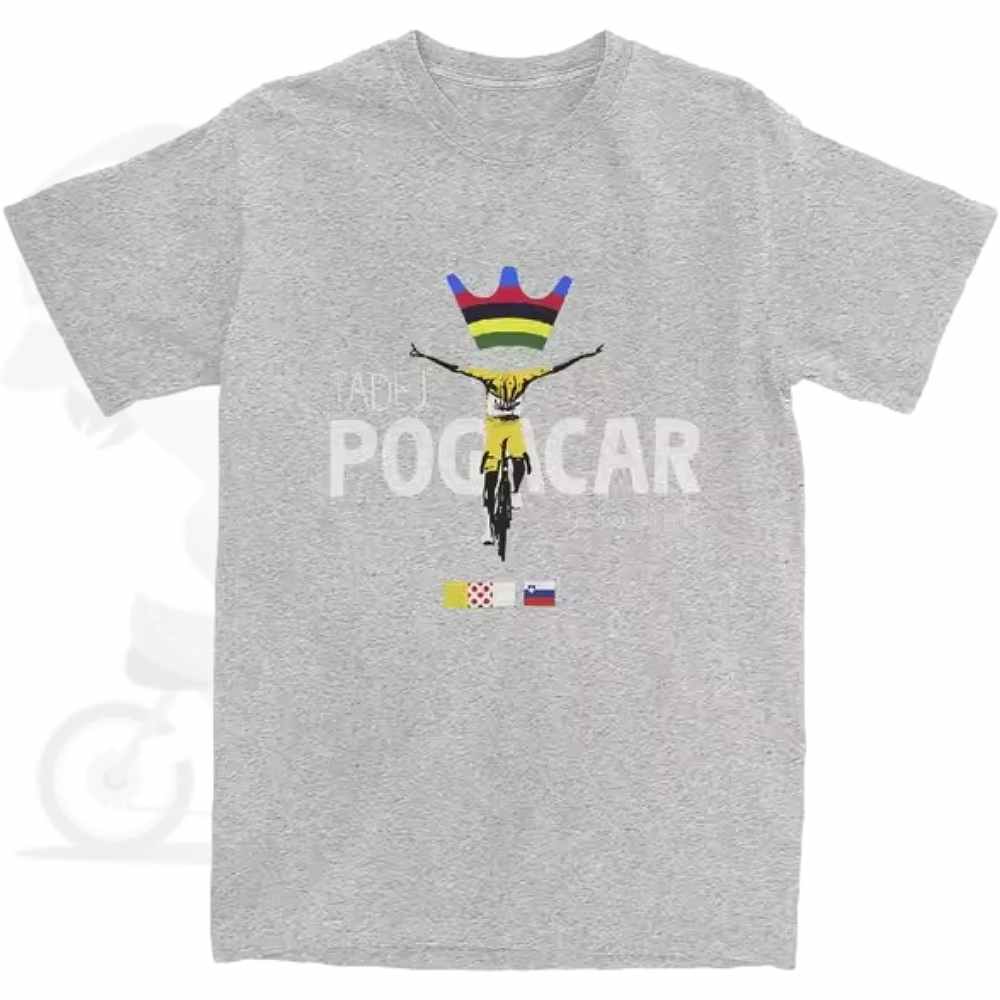 Tadej Pogacar(タディポガチャル)Tour de France(ツールドフランス)優勝記念Tシャツ(2024/限定/グレー)