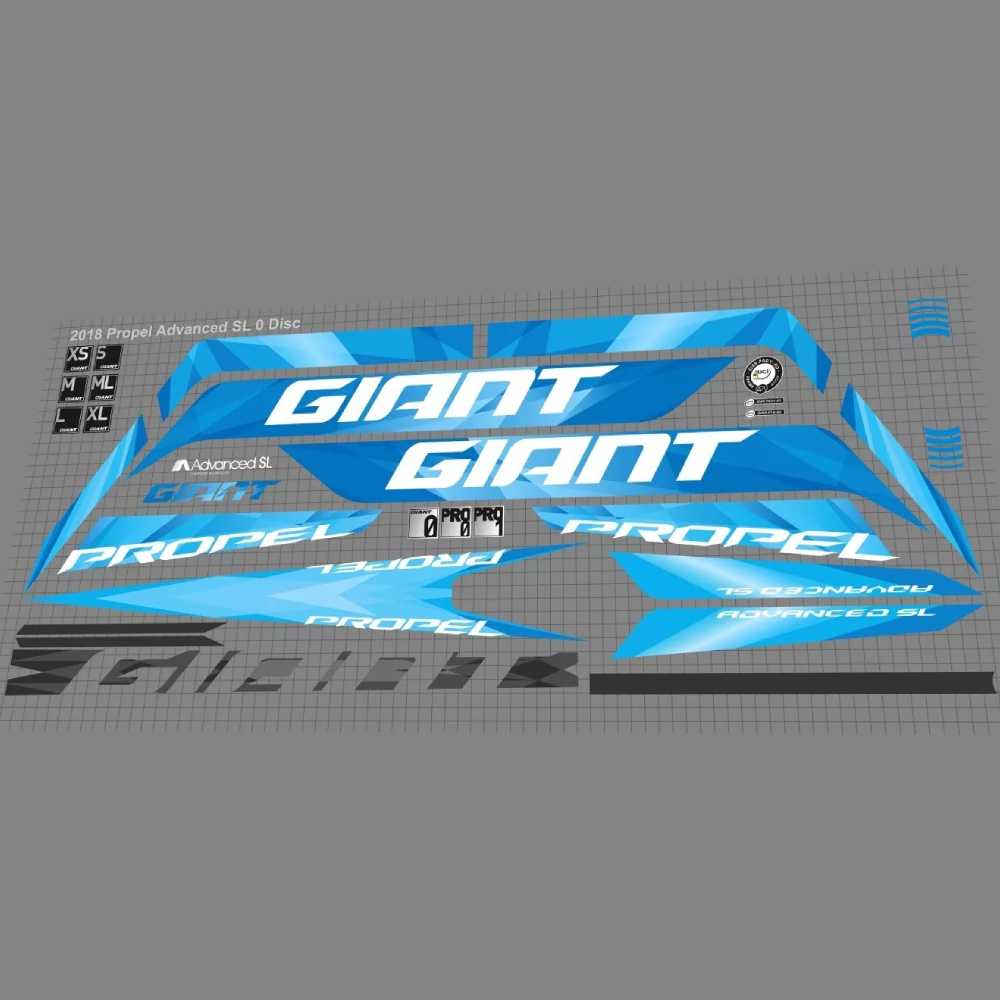 GIANT(ジャイアント)PROPEL ADVANCED SL(プロペルアドバンスドエスエル)フレームステッカーセット(2018/ブルー/ホワイト)