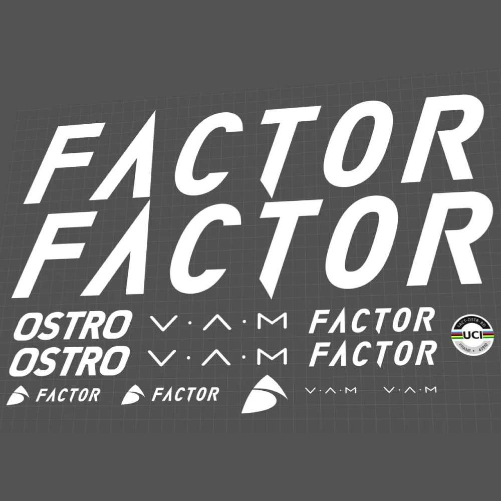 FACTOR(ファクター)OSTRO VAM(オストロヴァム)フレームステッカーセット(2023/ホワイト)